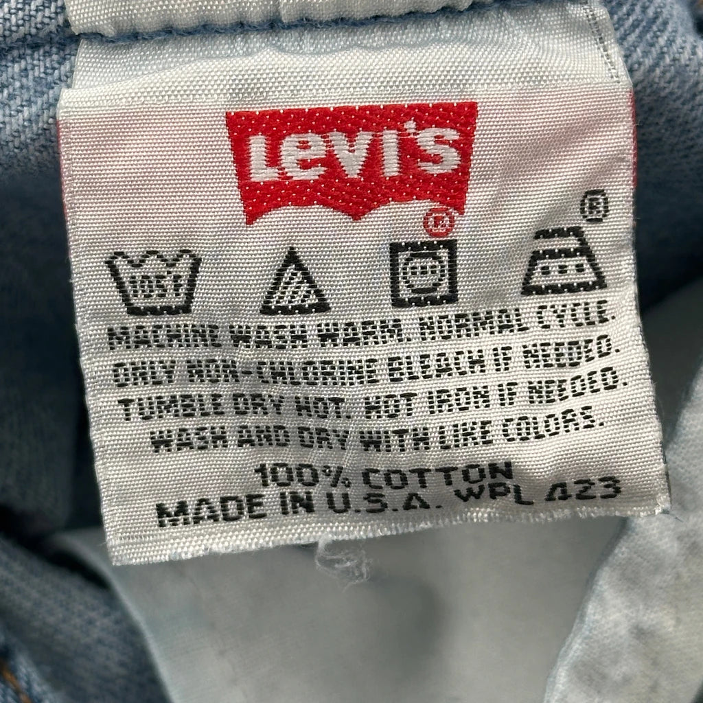 Made In USA Levis Jeans - 30W 29L Light Wash Cotton - Image 6
