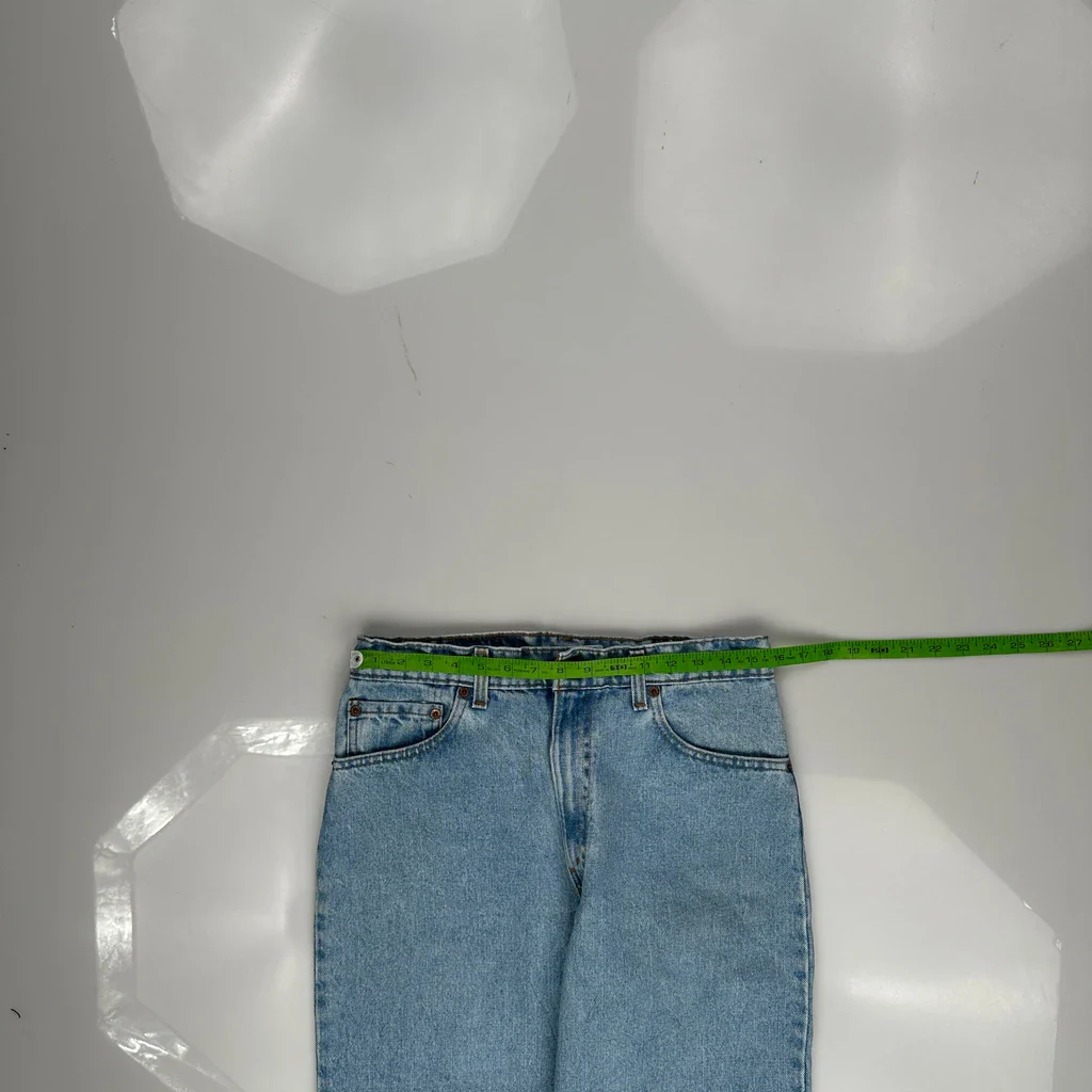 Made In USA Levis 550 Jeans - 31W 32L Light Wash Cotton - Image 3