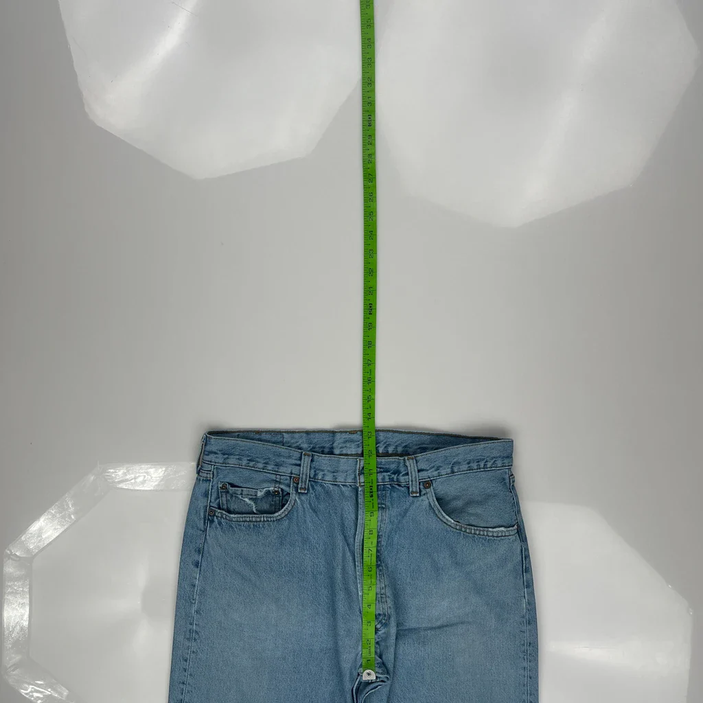 Made In USA Levis Jeans - 34W 31L Light Wash Cotton - Image 4