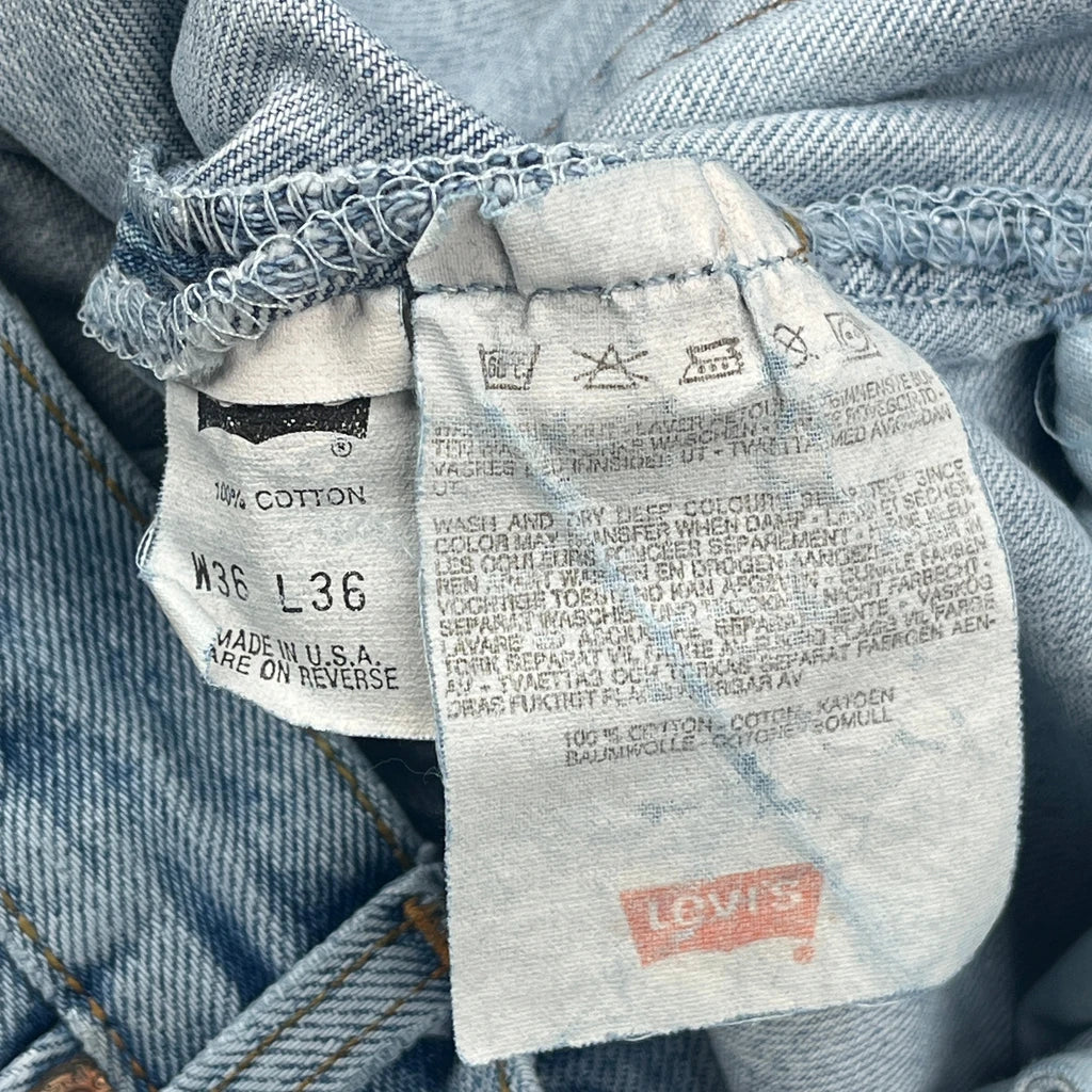 Made In USA Levis Jeans - 34W 31L Light Wash Cotton - Image 6