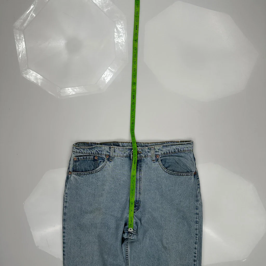 Made In USA Levis 555 Jeans - 35W 29L Light Wash Cotton - Image 4
