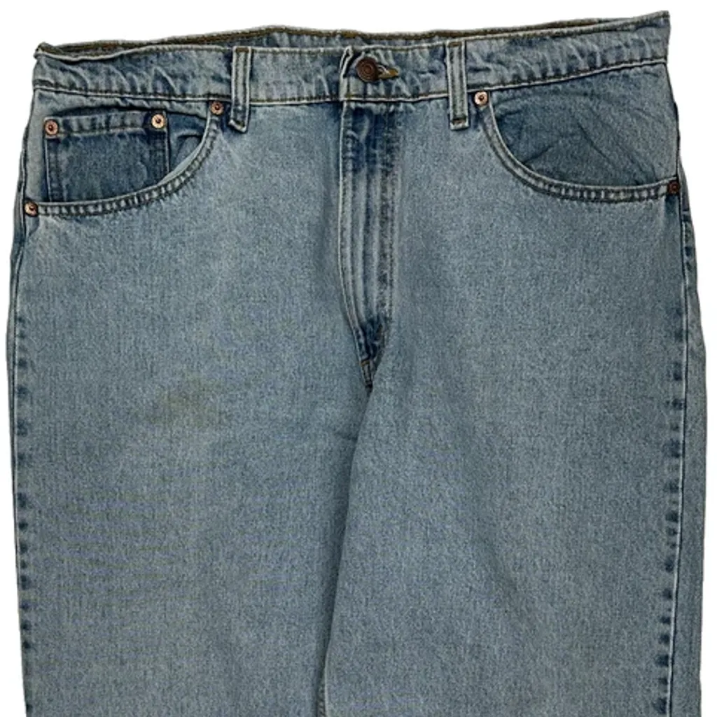 Made In USA Levis 555 Jeans - 35W 29L Light Wash Cotton - Image 9