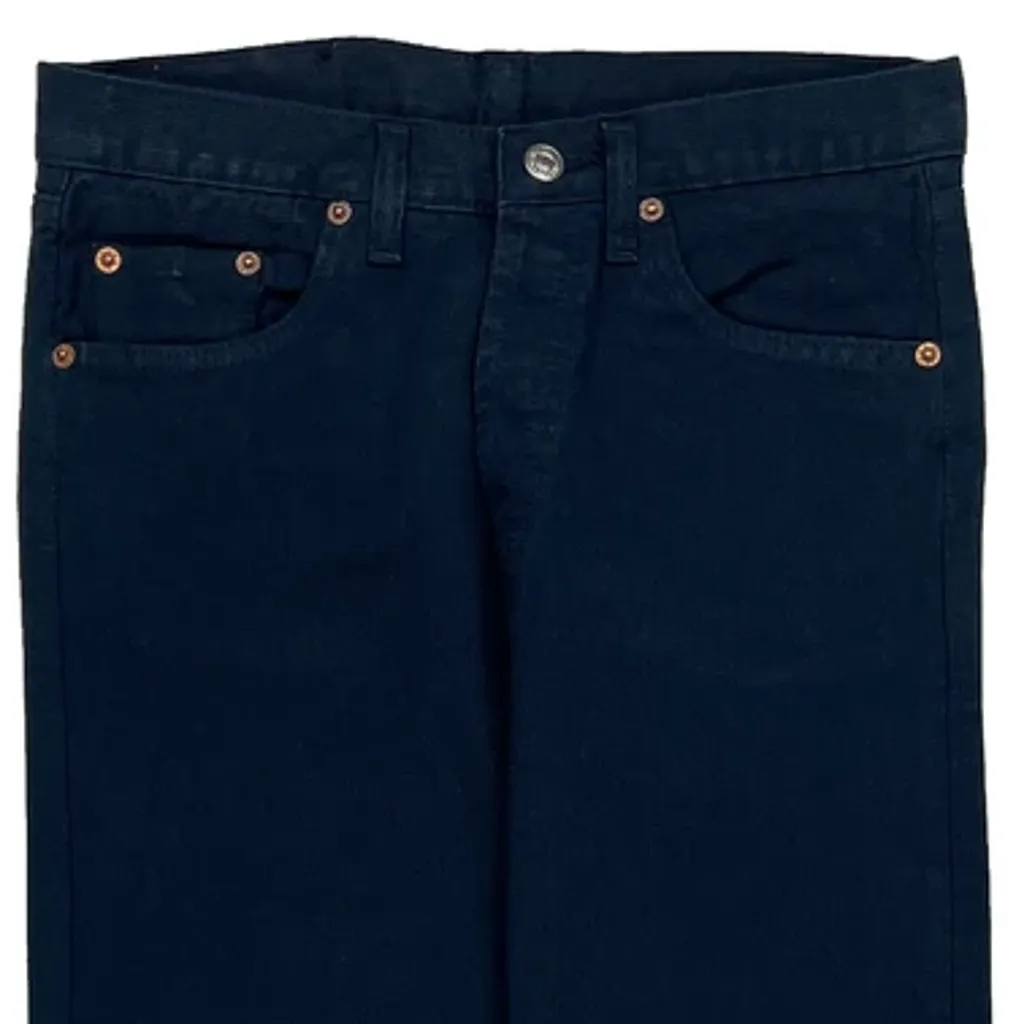 Made In USA Levis 501 Jeans - 30W 30L Navy Cotton - Image 10