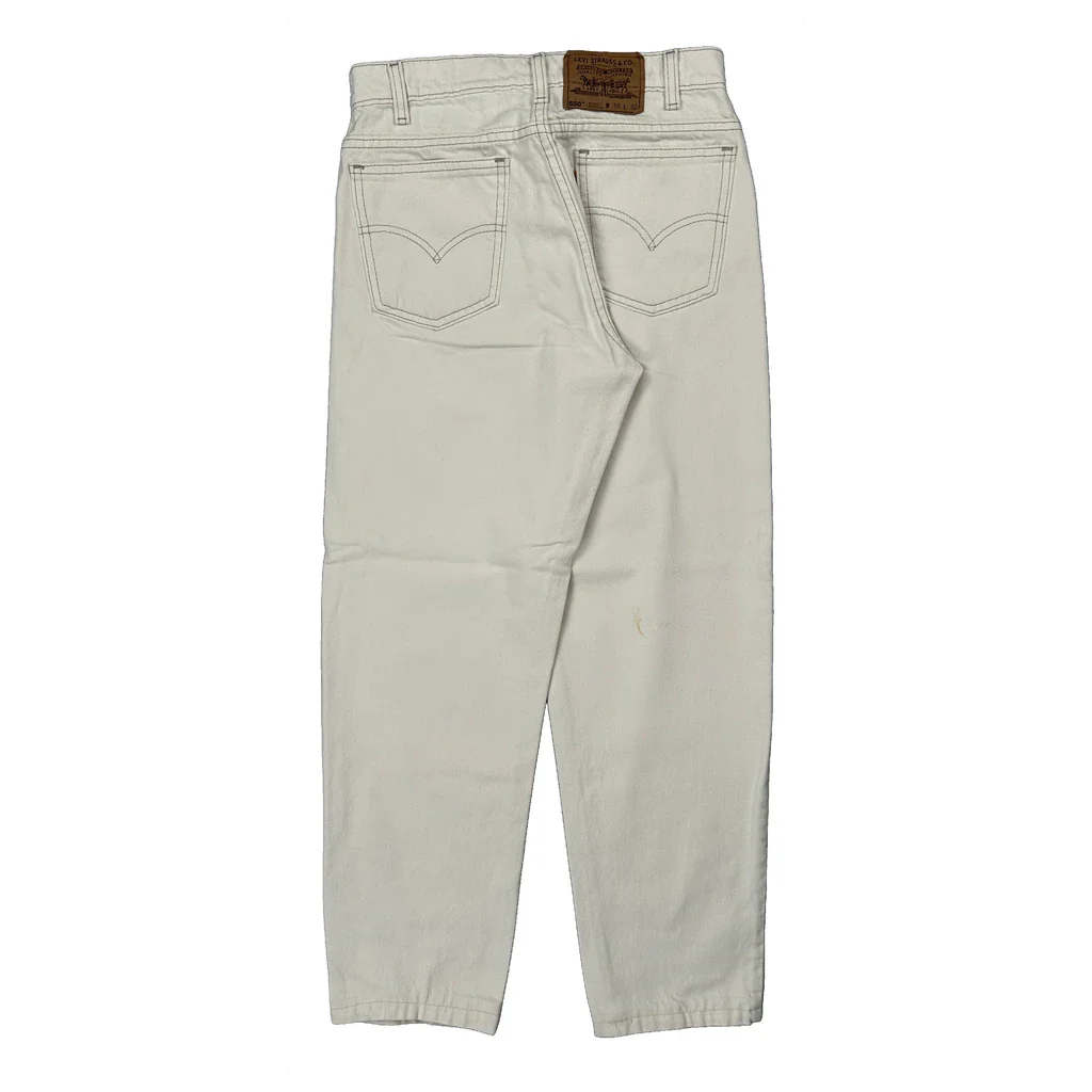 Made In USA Levis 550 Jeans - 27W 29L White Cotton