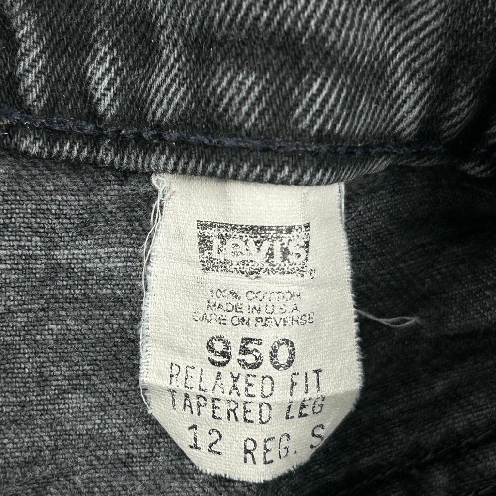 Made In USA Levis 950 Jeans - 28W UK 10 Black Cotton - Image 6