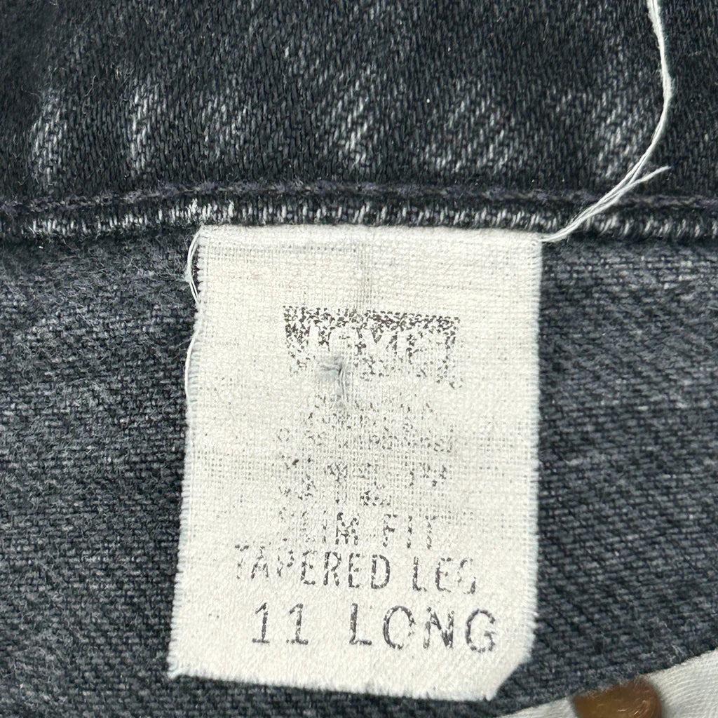 Made In USA Levis 512 Jeans - 28W UK 8 Black Denim - Image 5