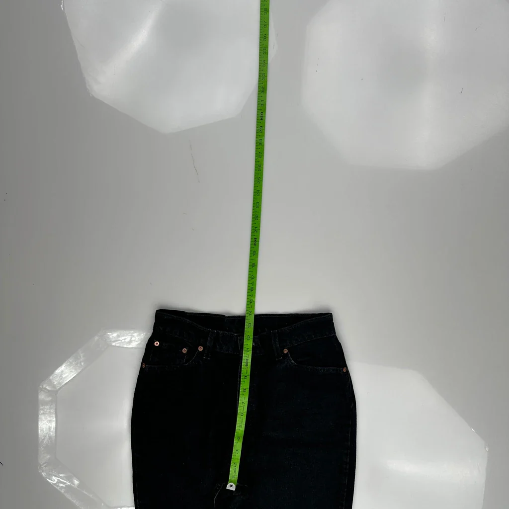Made In USA Levis 512 Jeans - 29W UK 10 Black Cotton - Image 4