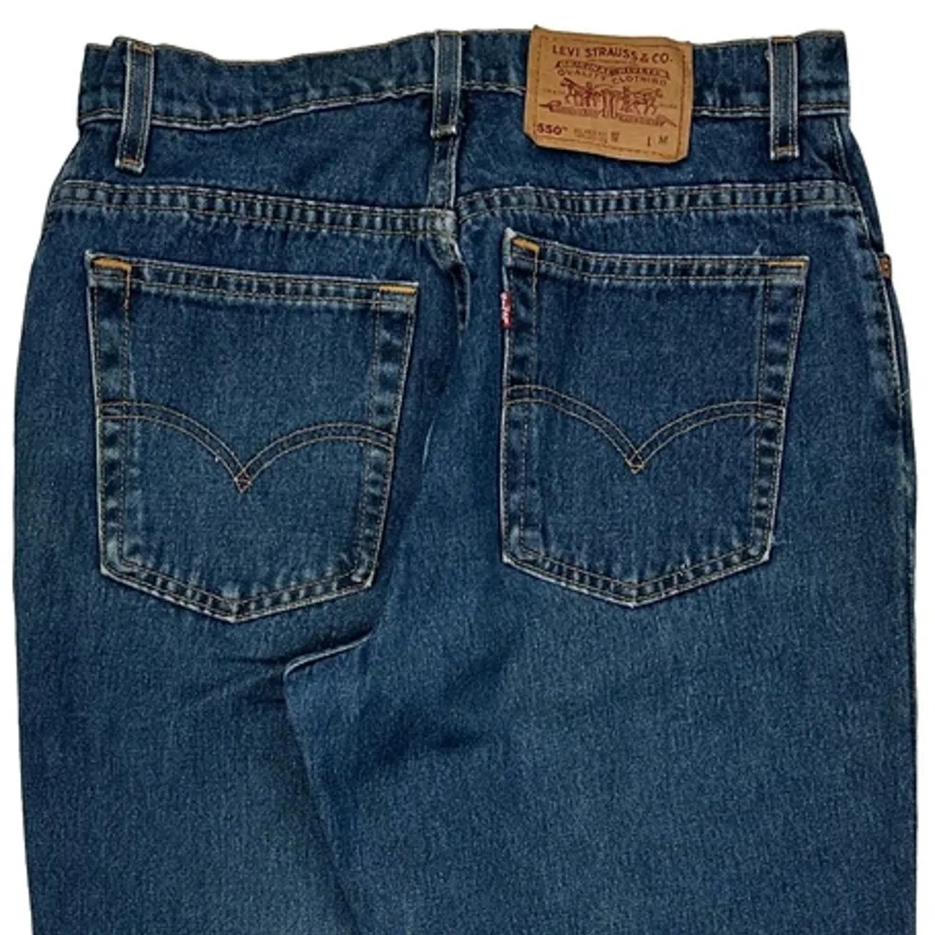 Made In USA Levis 550 Jeans - 30W UK 10 Blue Cotton - Image 7