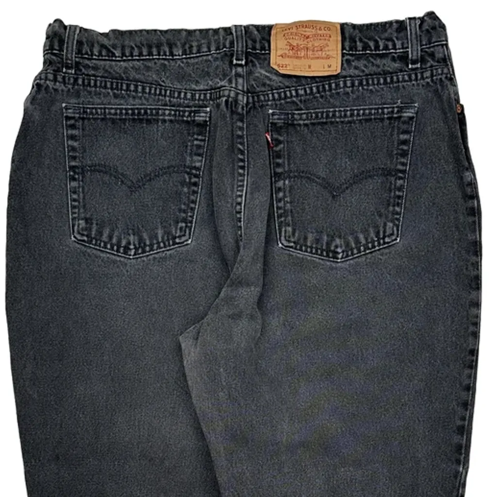 Made In USA Levis 522 Jeans - 35W UK 18 Grey Cotton - Image 7