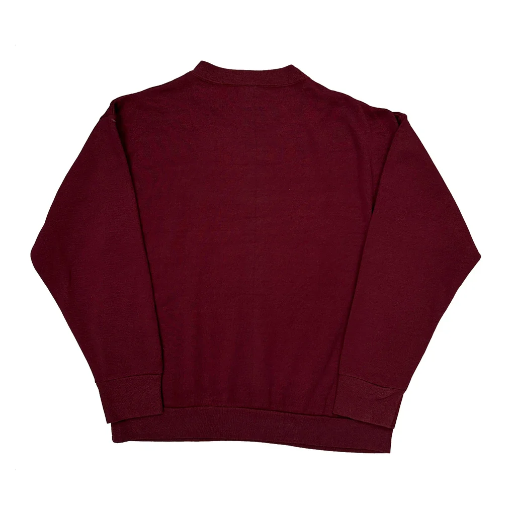 Made In USA Logo 7 Washington Redskins Sweatshirt - Medium Burgundy Cotton - Image 2