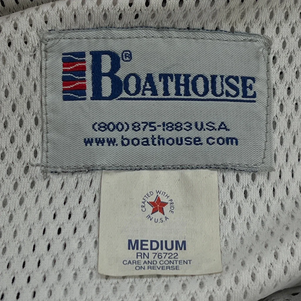 Made In USA Merrimack Valley Lacrosse Boathouse Varsity Jacket - Medium Blue Polyester - Image 3