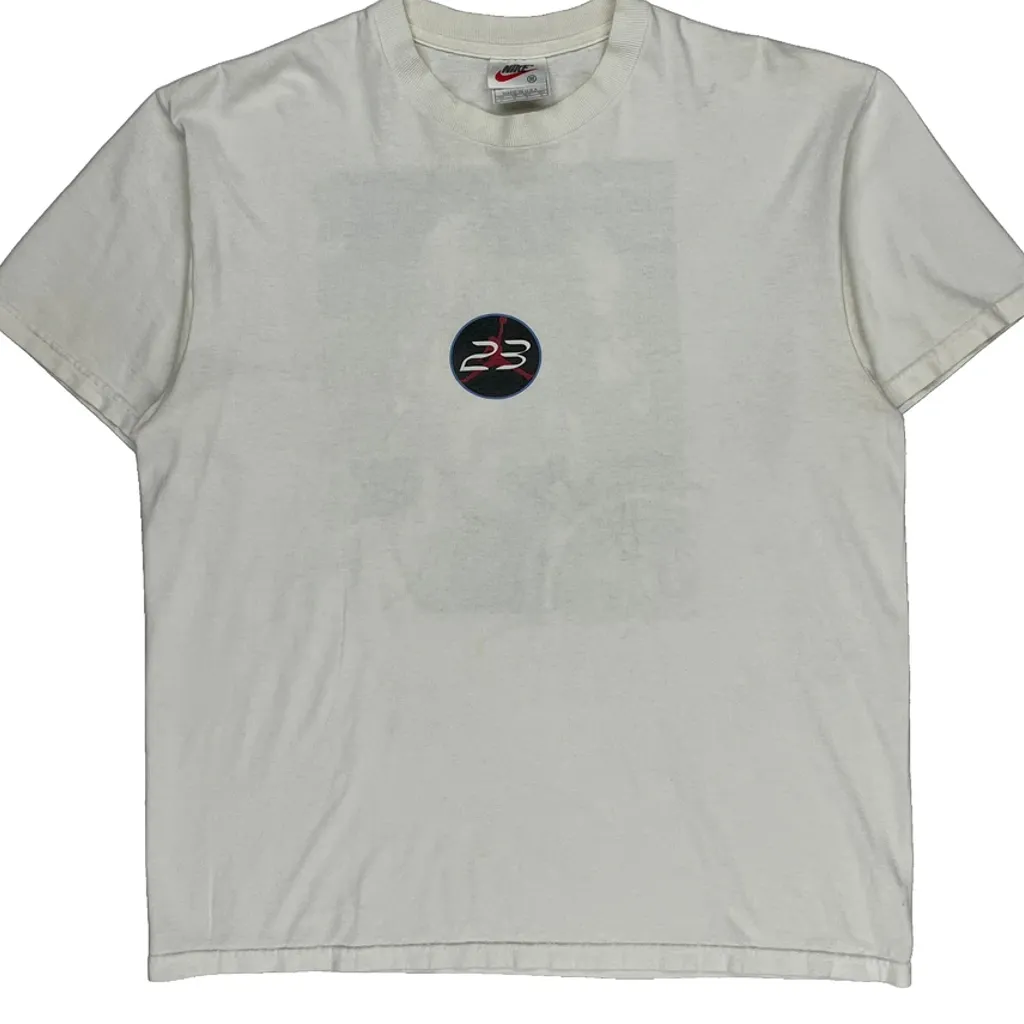 Made In USA Michael Jordan Nike Nba T-Shirt - Medium White Cotton - Image 4