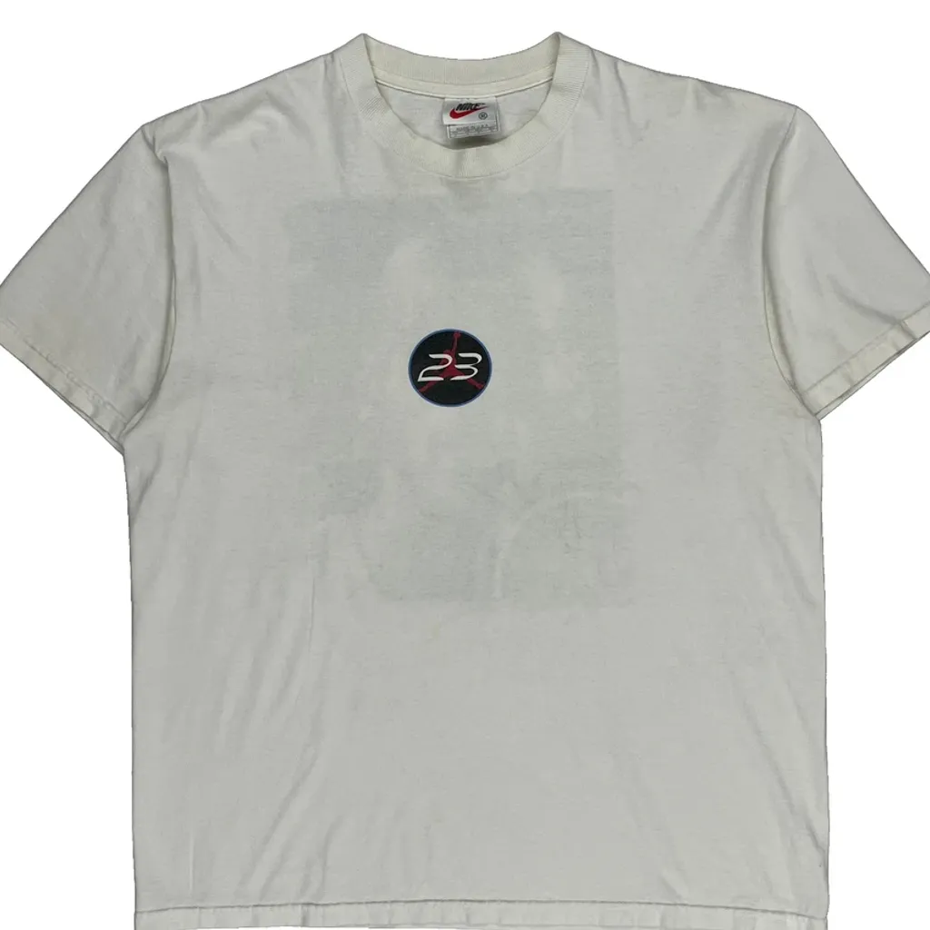 Made In USA Michael Jordan Nike Nba T-Shirt - Medium White Cotton - Image 5