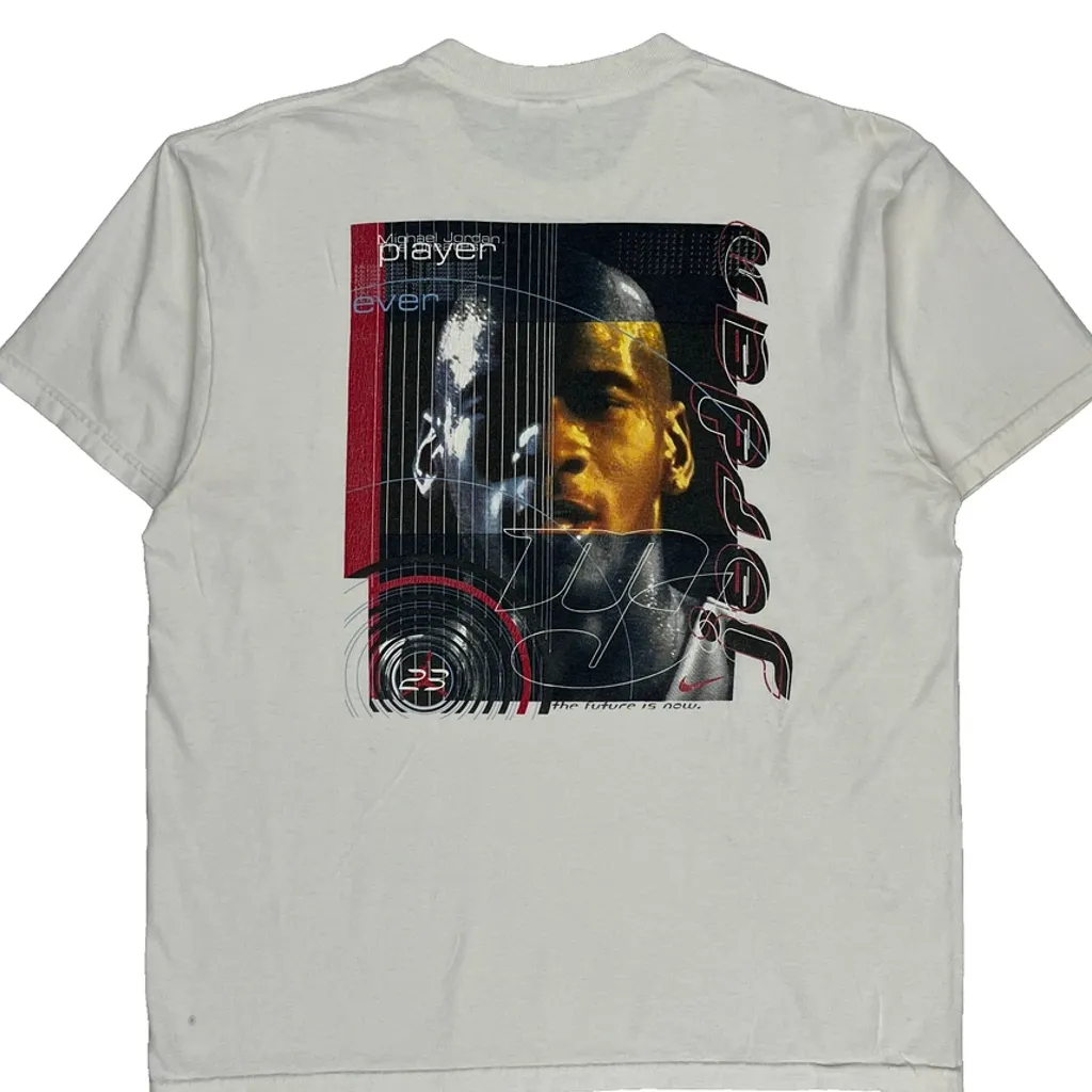 Made In USA Michael Jordan Nike Nba T-Shirt - Medium White Cotton - Image 7