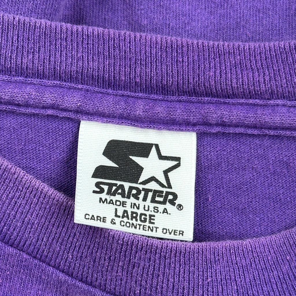 Made In USA Minnesota Vikings Starter Nfl T-Shirt - Large Purple Cotton - Image 3