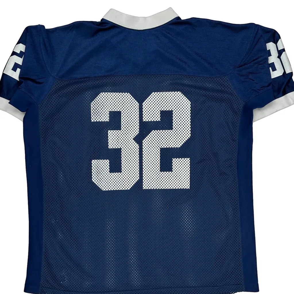 Made In USA Nike Football Jersey - Large Blue Nylon - Image 6