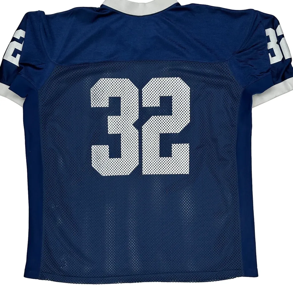 Made In USA Nike Football Jersey - Large Blue Nylon - Image 7