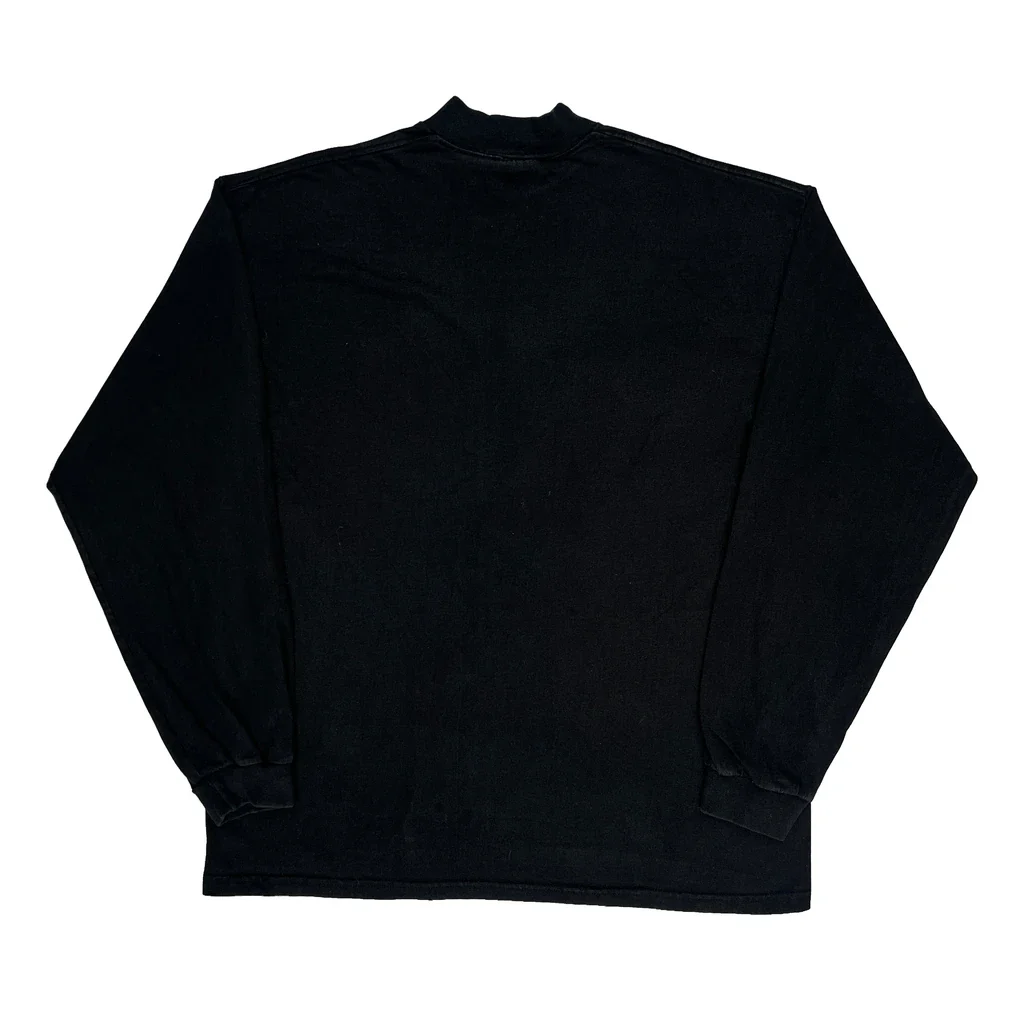 Made In USA Nike Long Sleeve T-Shirt - XL Black Cotton - Image 2