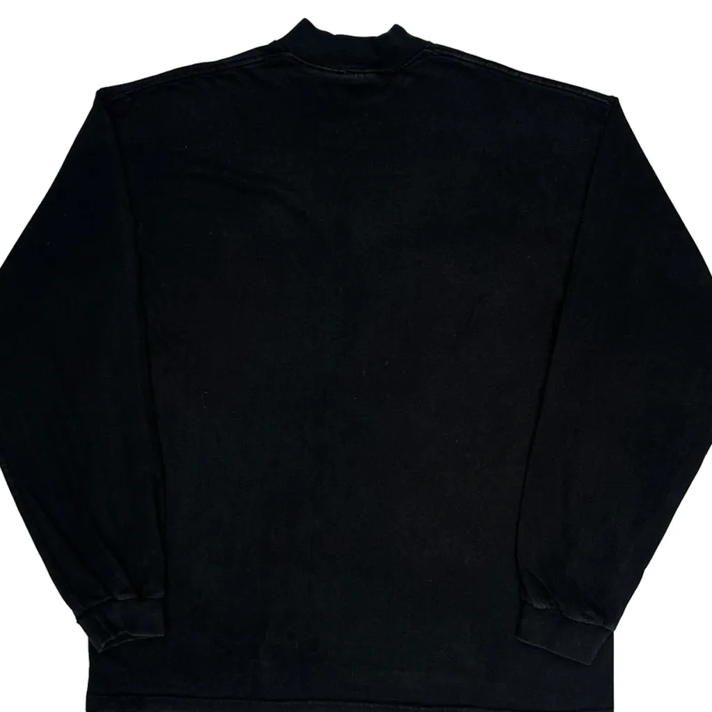 Made In USA Nike Long Sleeve T-Shirt - XL Black Cotton - Image 6