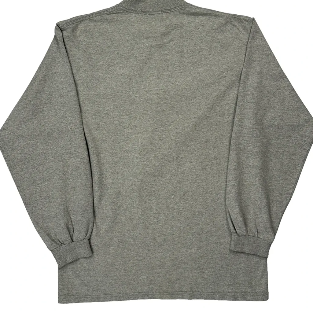 Made In USA Nike Long Sleeve T-Shirt - Large Grey Cotton - Image 6