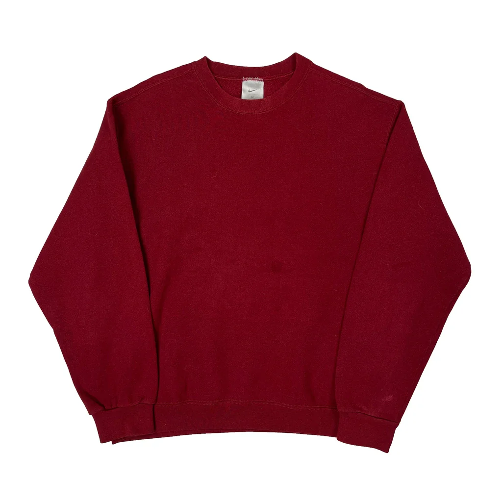 Made In USA Nike Sweatshirt - Large Red Cotton
