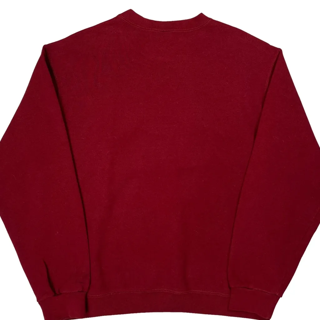 Made In USA Nike Sweatshirt - Large Red Cotton - Image 6