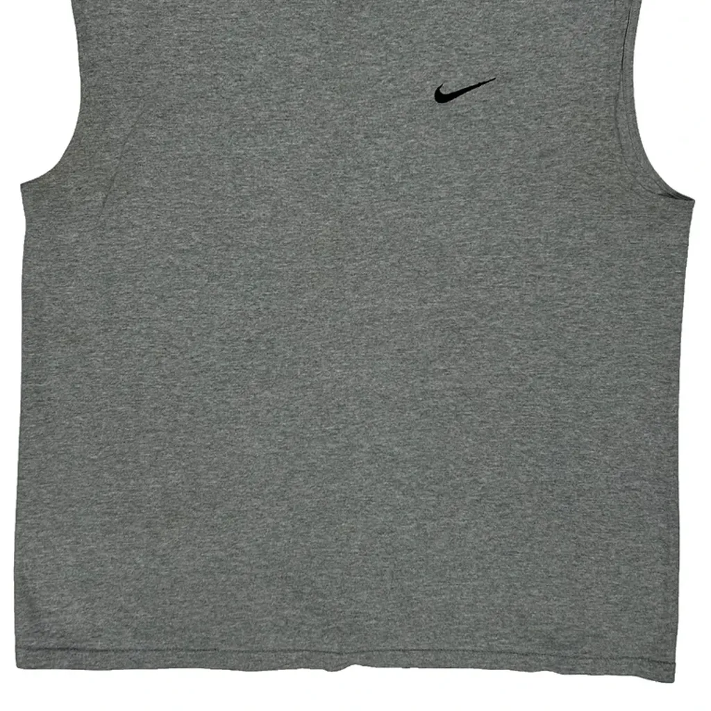 Made In USA Nike Vest - Large Grey Cotton - Image 4