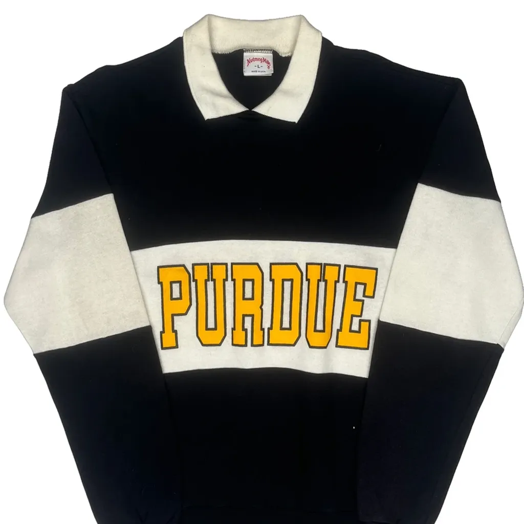 Made In USA Nutmeg College Sweatshirt - Large Black Cotton - Image 5