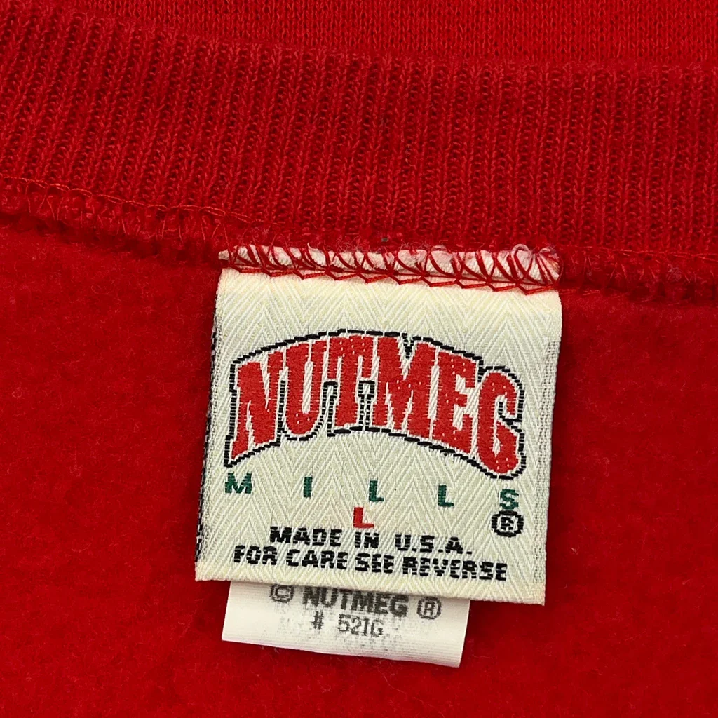 Made In USA Nutmeg San Francisco 49Ers Sweatshirt - Large Red Cotton - Image 3