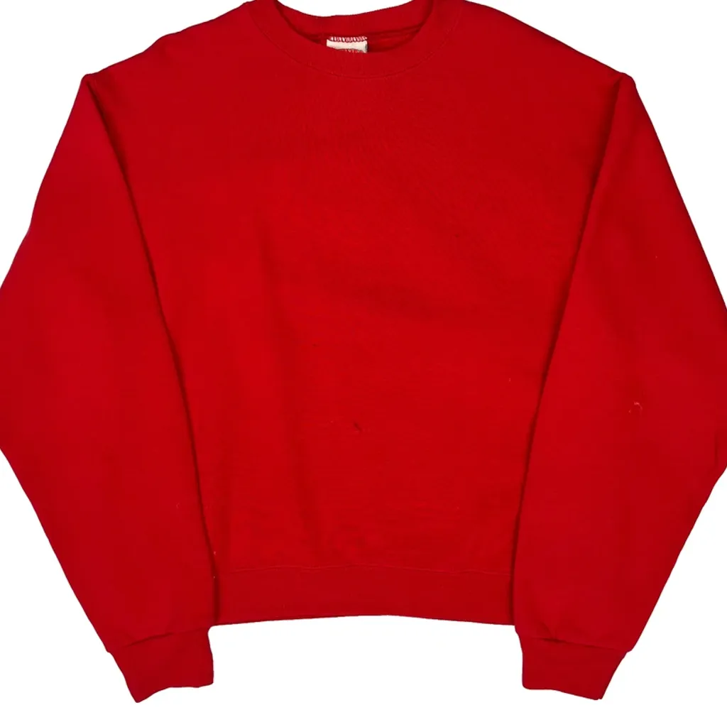 Made In USA Nutmeg 90S Blank Sweatshirt - XL Red Cotton - Image 5