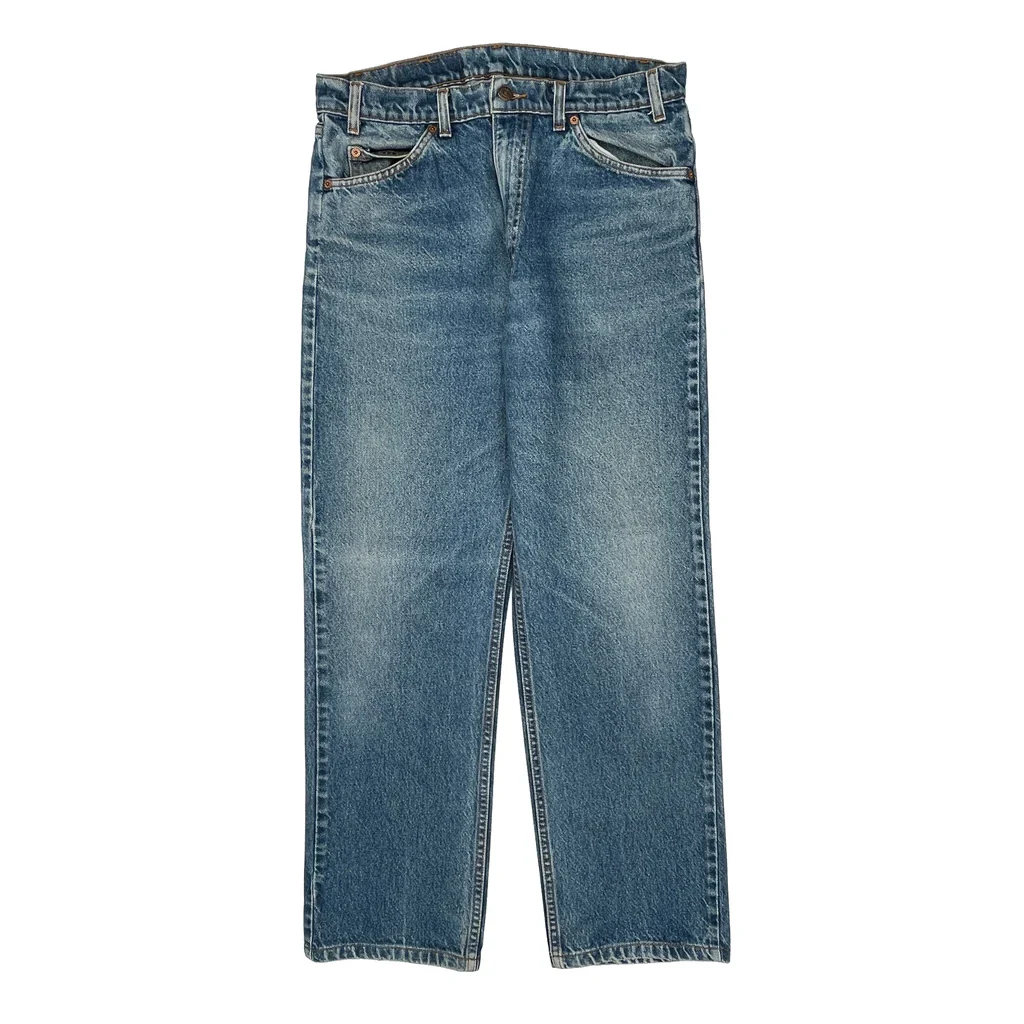 Made In USA Orange Tab Levis 505 Jeans - 32W 30L Blue Cotton - Image 2
