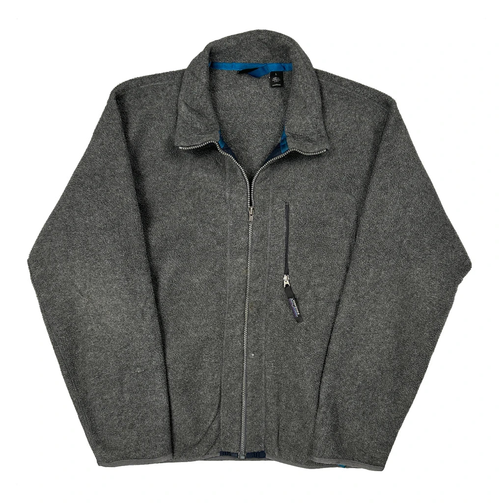 Made In USA Patagonia Fleece Jacket - Large Grey Polyester