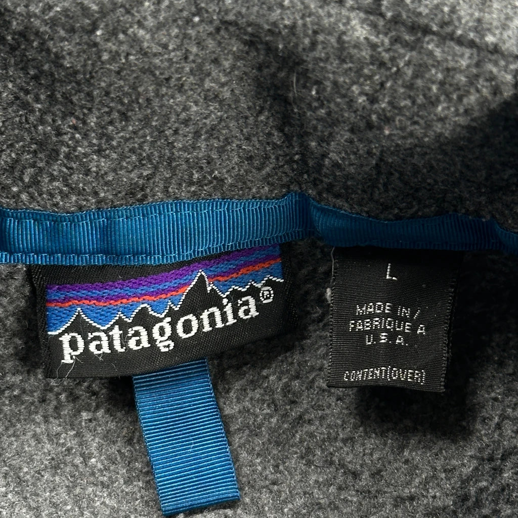 Made In USA Patagonia Fleece Jacket - Large Grey Polyester - Image 3