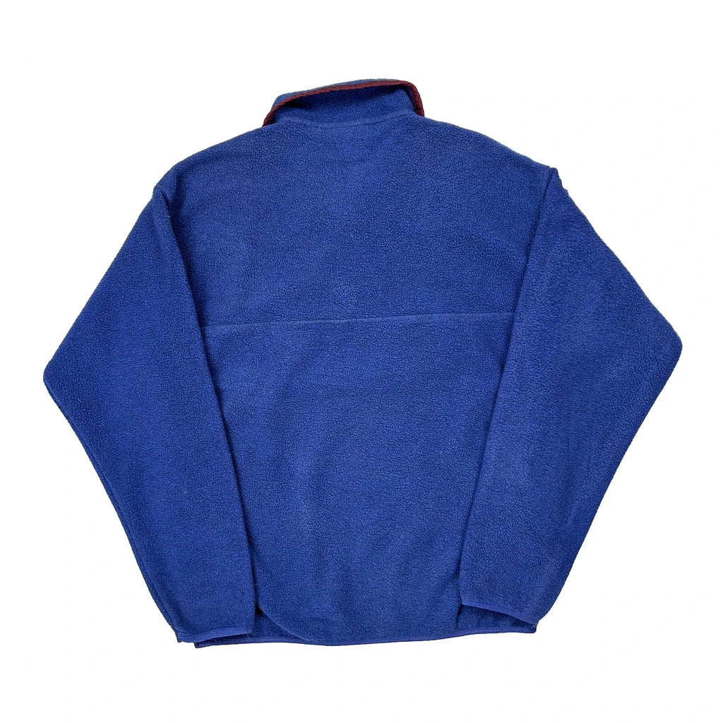 Made In USA Patagonia Synchilla Snap T Fleece - Medium Blue Polyester - Image 2