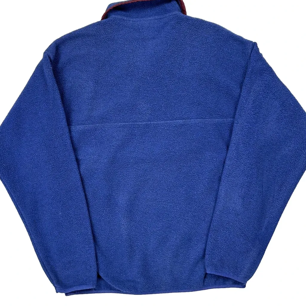 Made In USA Patagonia Synchilla Snap T Fleece - Medium Blue Polyester - Image 7