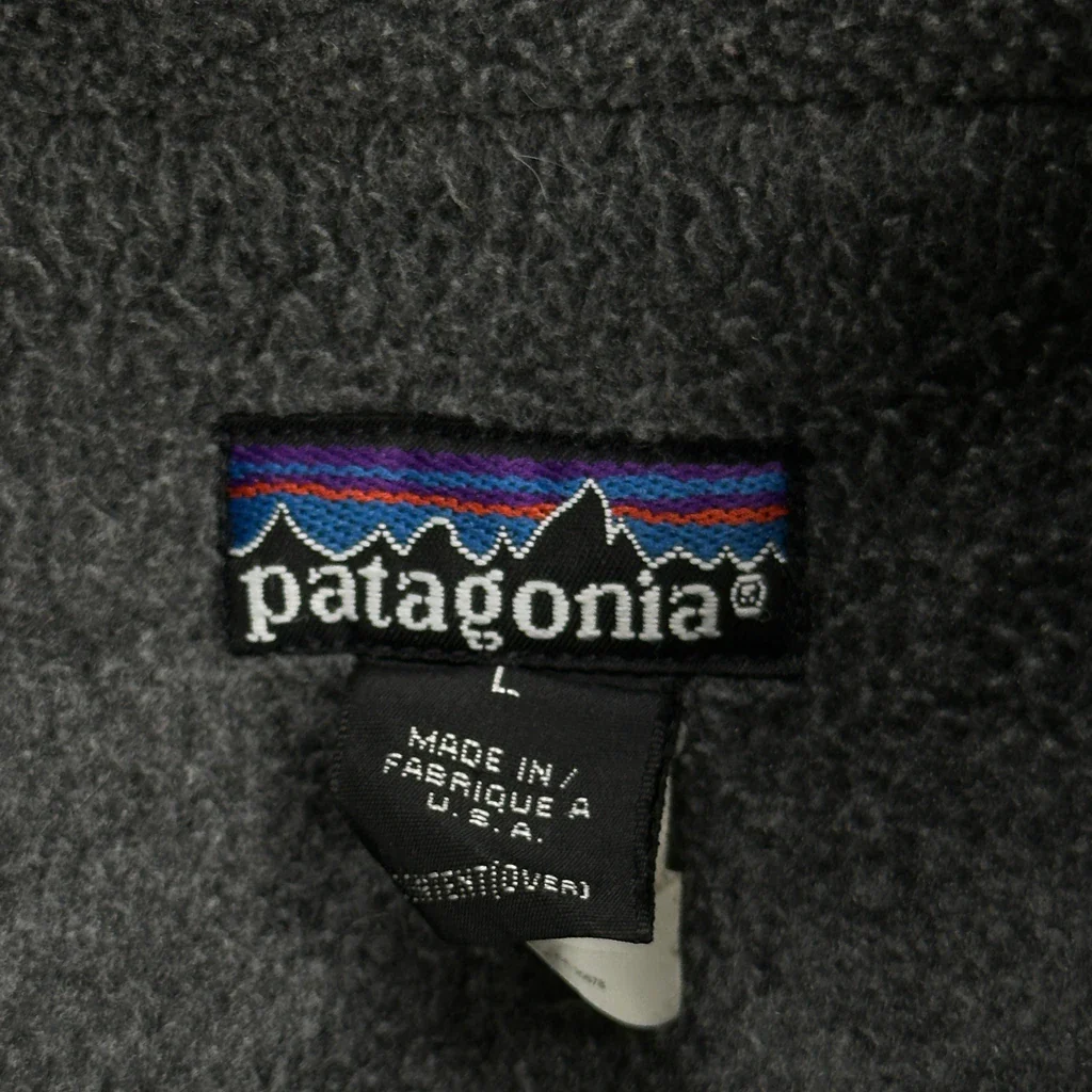 Made In USA Patagonia Jacket - Large Green Polyester - Image 3