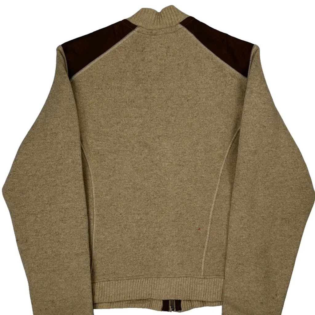 Made In USA Patagonia Zip Up - Small Beige Wool Blend - Image 6