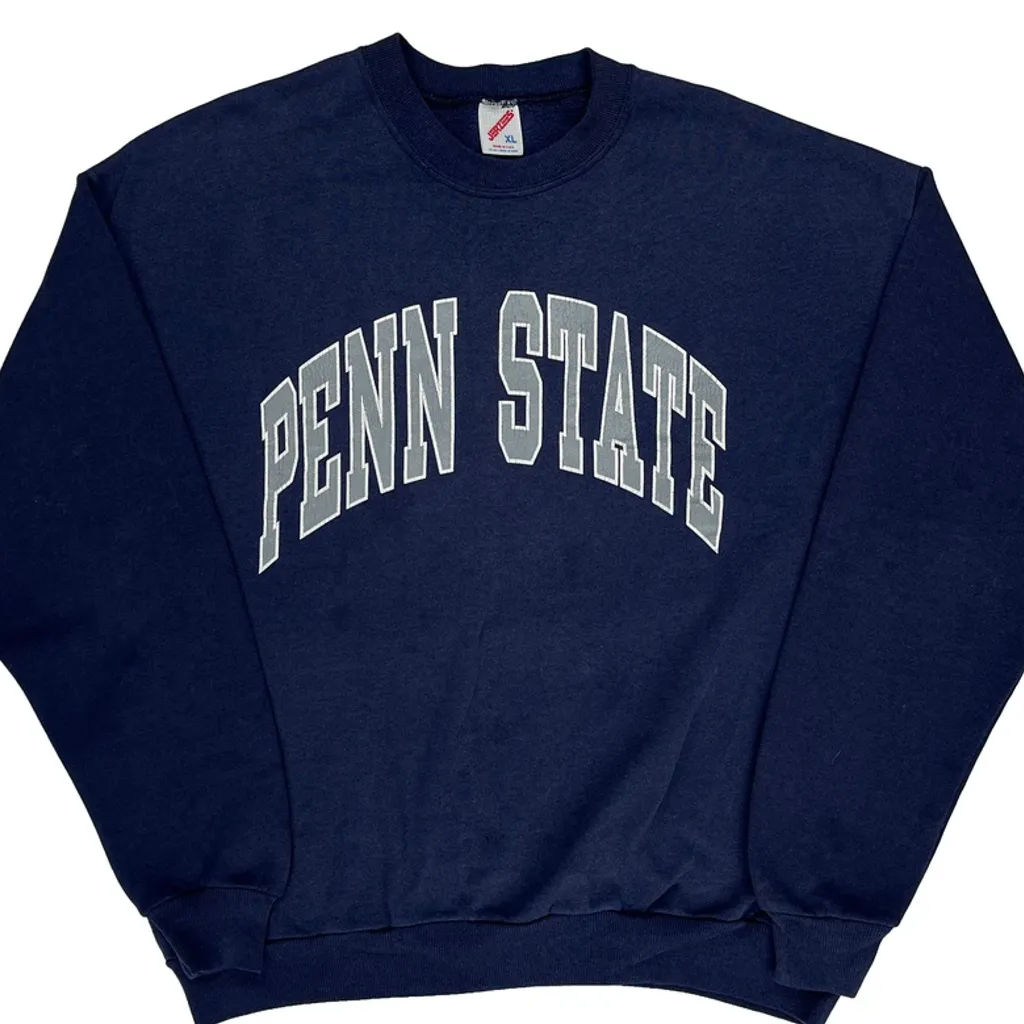 Made In USA Penn State Jerzees College Sweatshirt - XL Navy Cotton - Image 5