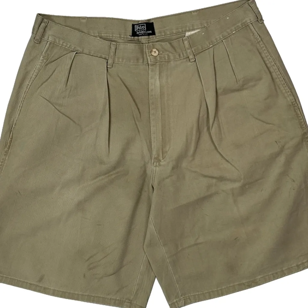 Made In USA Polo By Ralph Lauren Chino Shorts - 34W 9L Khaki Cotton - Image 10
