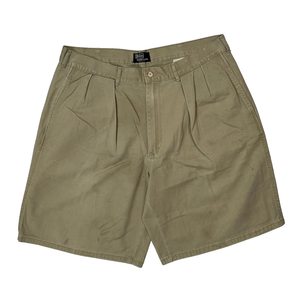 Made In USA Polo By Ralph Lauren Chino Shorts - 34W 9L Khaki Cotton - Image 2