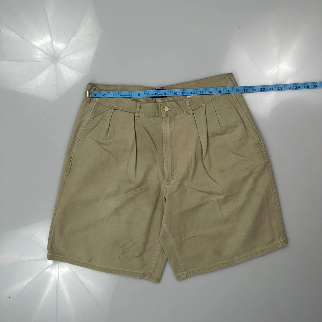 Made In USA Polo By Ralph Lauren Chino Shorts - 34W 9L Khaki Cotton - Image 3