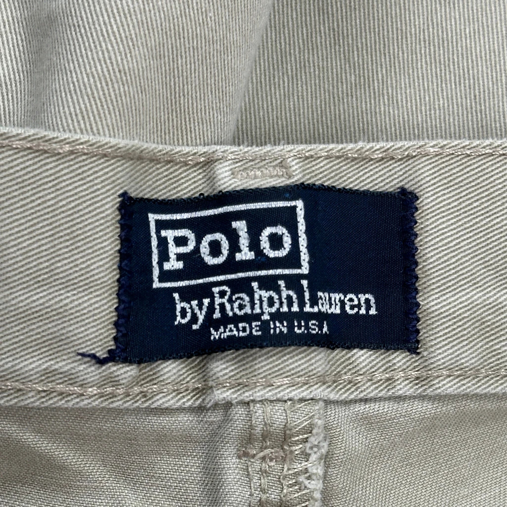 Made In USA Polo By Ralph Lauren Chino Shorts - 34W 9L Khaki Cotton - Image 6