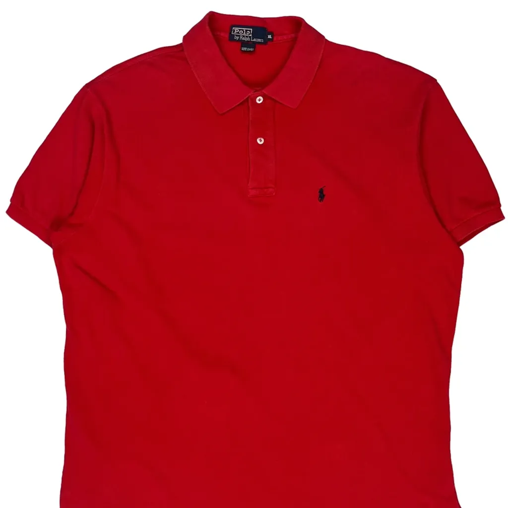 Made In USA Polo By Ralph Lauren Polo Shirt - XL Red Cotton - Image 4