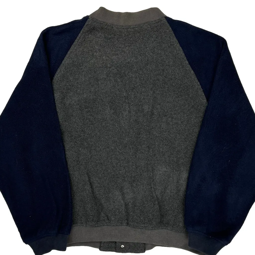 Made In USA Polo By Ralph Lauren Fleece Varsity Jacket - XL Grey Polyester - Image 4