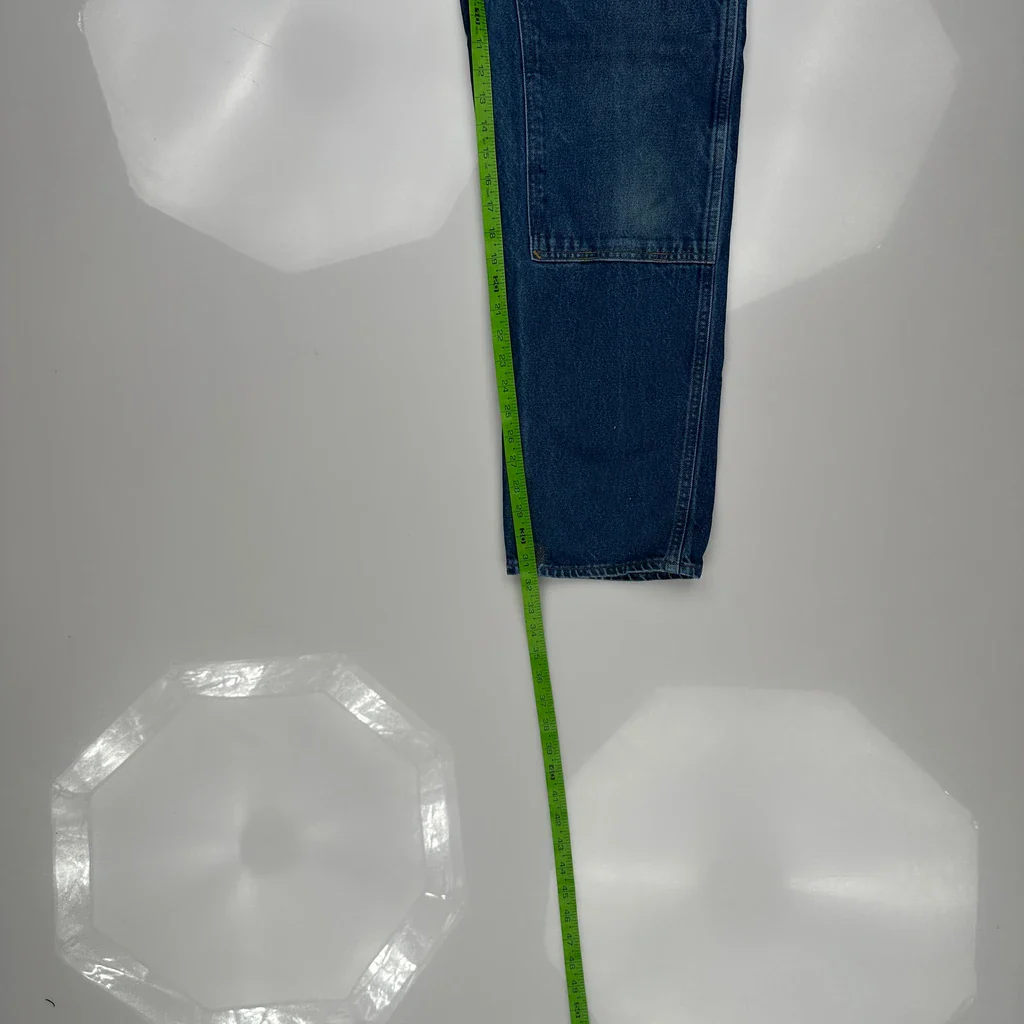 Made In USA Prison Blues Double Knee Carpenter Jeans - 32W 32L Blue Denim - Image 5
