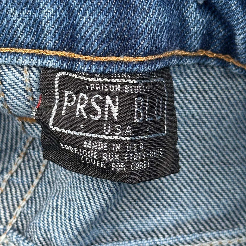 Made In USA Prison Blues Double Knee Carpenter Jeans - 32W 32L Blue Denim - Image 6