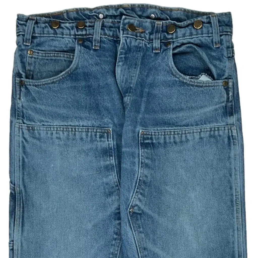 Made In USA Prison Blues Double Knee Carpenter Jeans - 34W 34L Blue Denim - Image 10