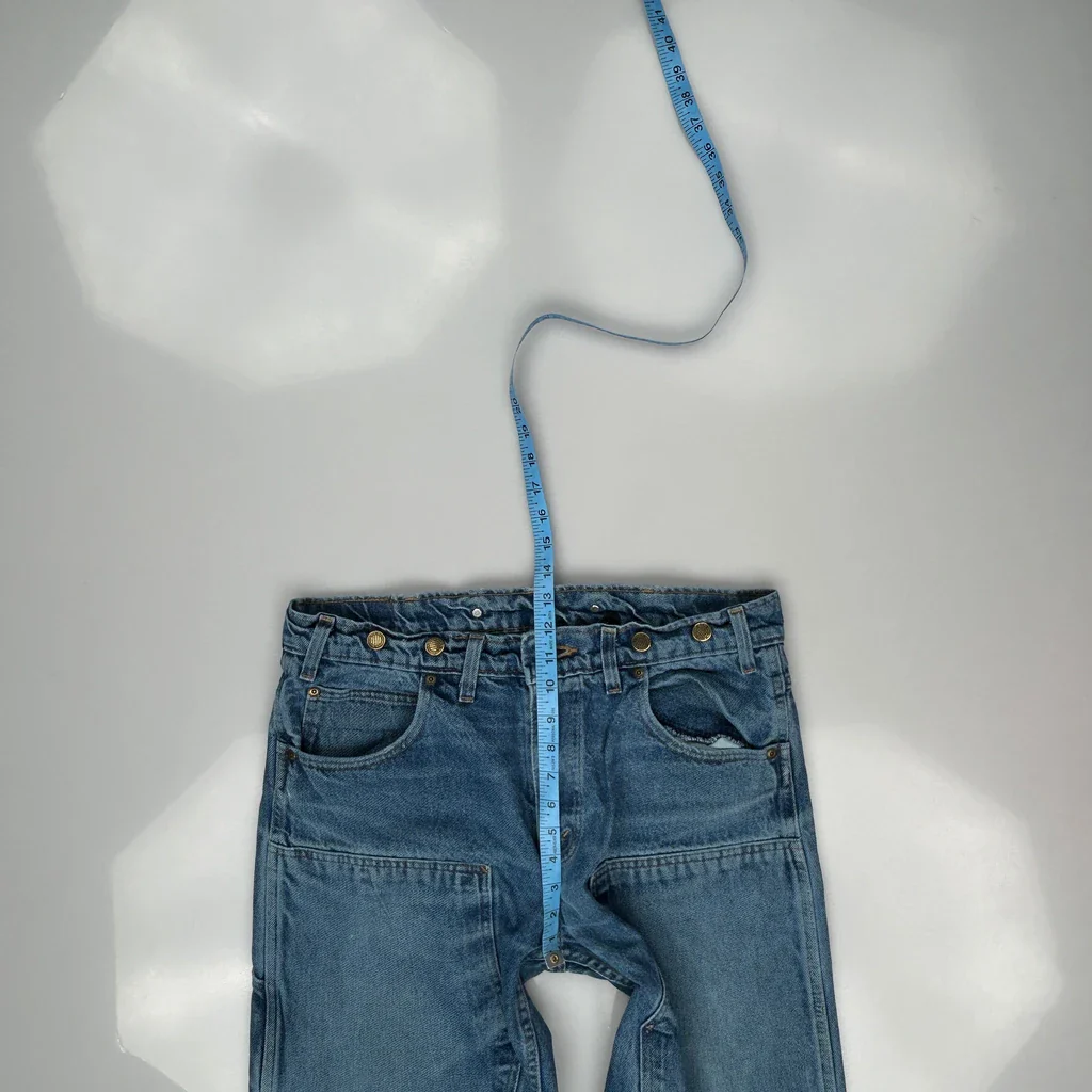 Made In USA Prison Blues Double Knee Carpenter Jeans - 34W 34L Blue Denim - Image 4