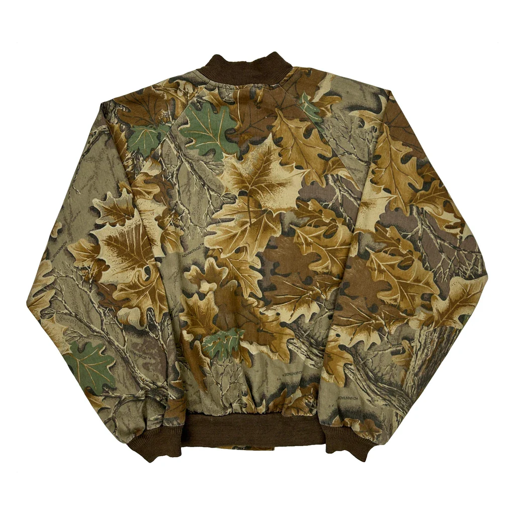 Made In USA Realtree Camo Bomber Jacket - Large Camo Cotton Blend - Image 2