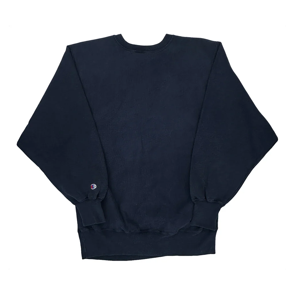 Made In USA Reverse Weave Champion East Carolina University Sweatshirt - XL Navy Cotton - Image 2